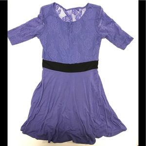 Guess Lavender Lace Skater Dress Size M